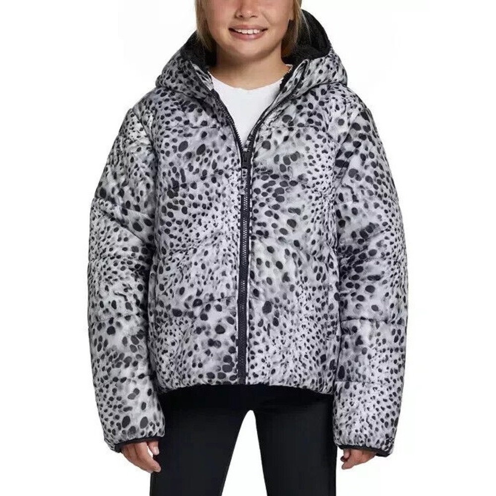 DSG DICKS SPORTING GOODS INSULATED WINTER COAT Girl Size XXS 4-5 WATERCOLOR DOTS